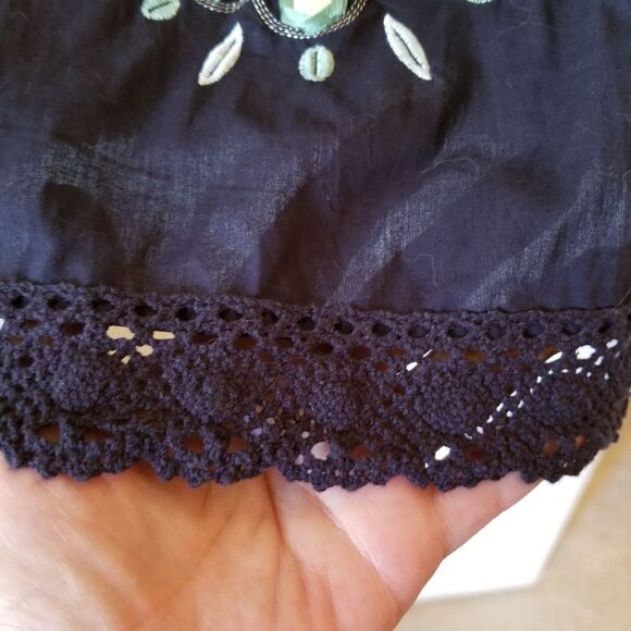 MIRRORED NAVY EMBELLISHED SKIRT - Picture 2 of 6